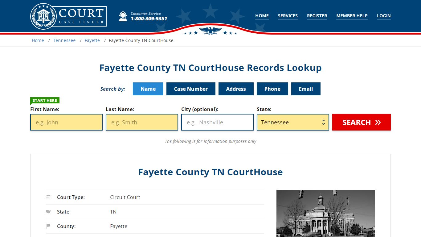 Fayette County TN CourtHouse Records - Instant Court Case Lookup
